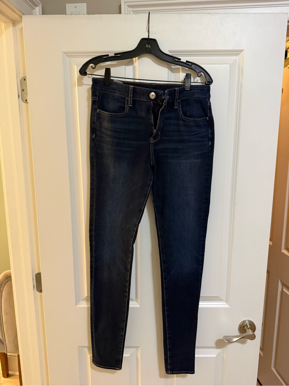 American eagle high rise jegging dream jean 8 xlong blue